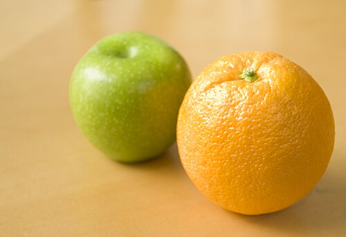 apples and oranges