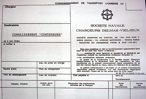 bill of lading