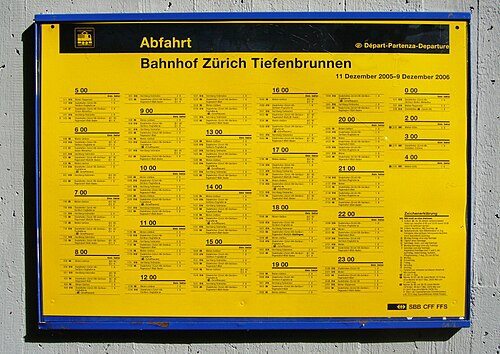 departure board