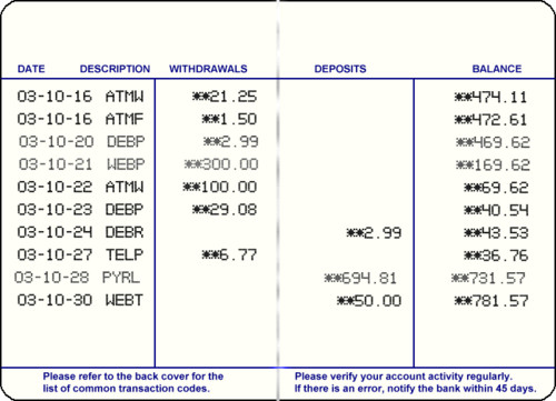 savings account