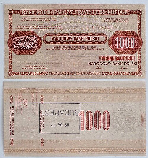 travellers cheque